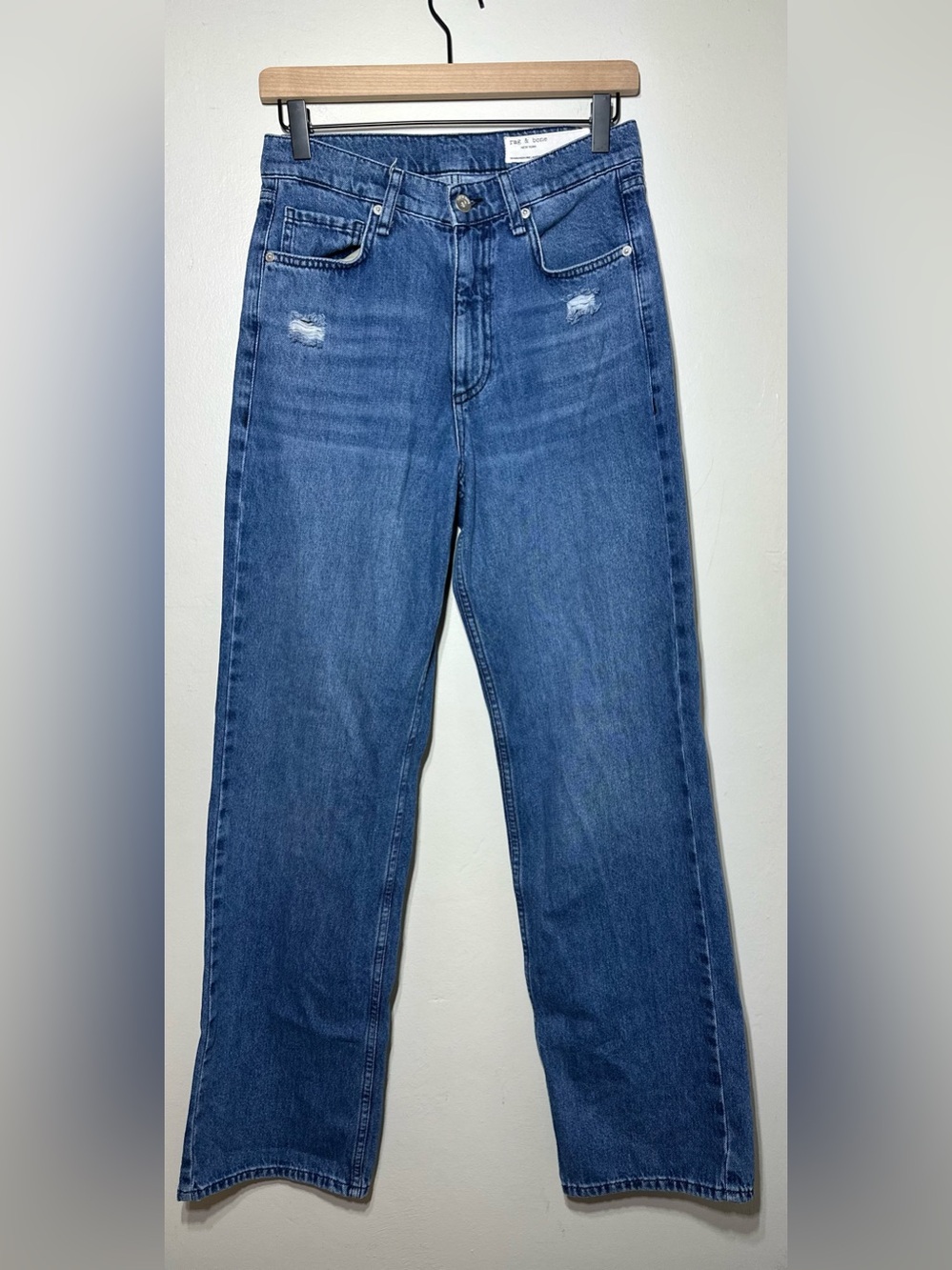 Rag and Bone Shannon High Waist Relaxed Straight leg jeans color Polk size 25 - Picture 3 of 10